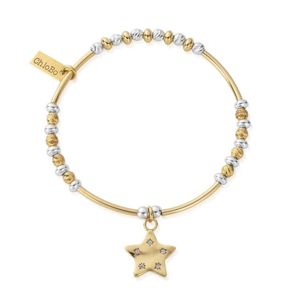 Gold And Silver Sparkle Star Bracelet