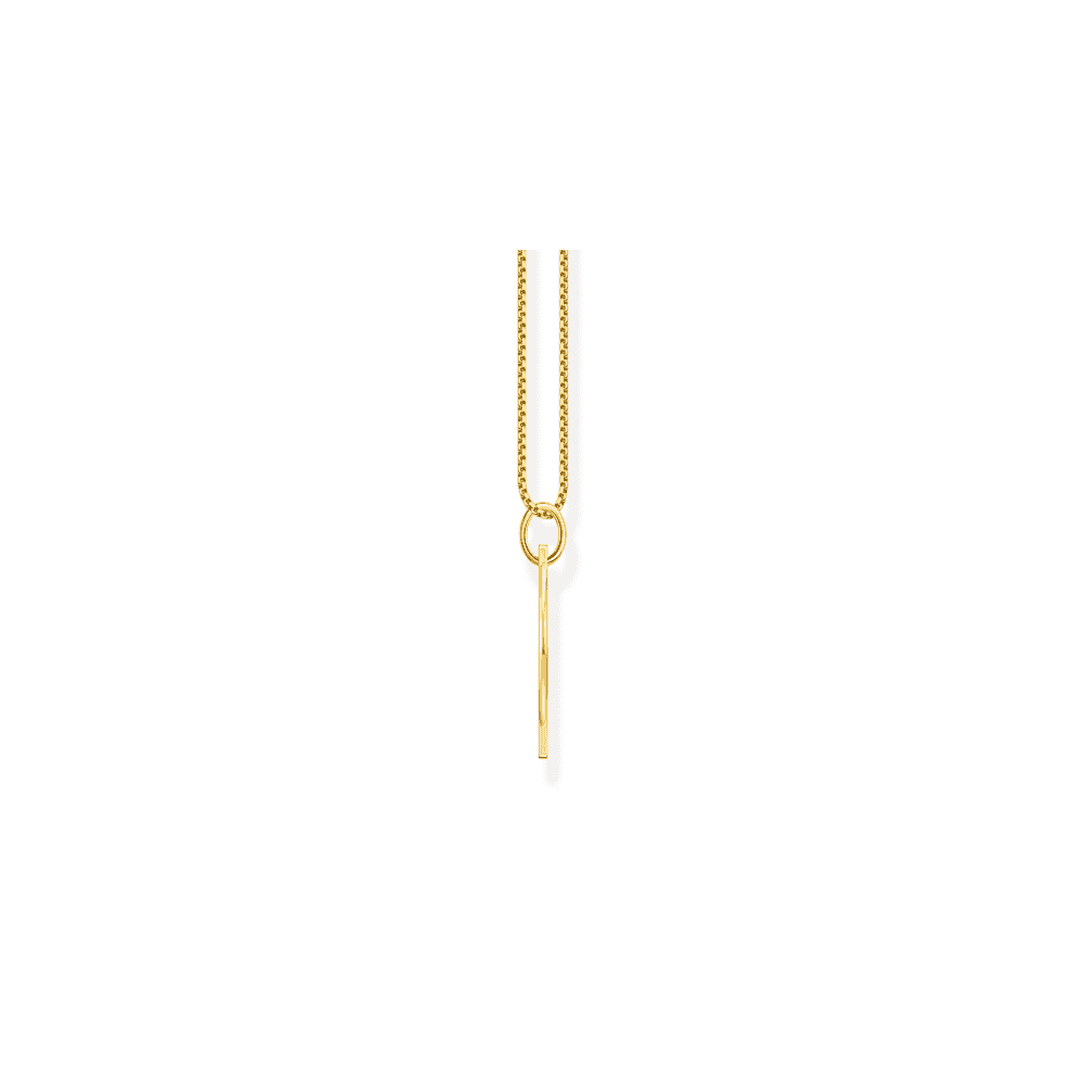 Gold On Silver Column Tag Pendant