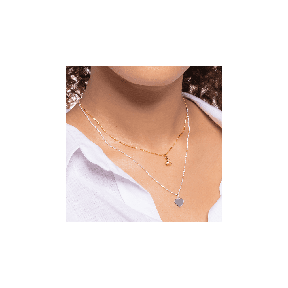Gold On Silver Crown Pendant