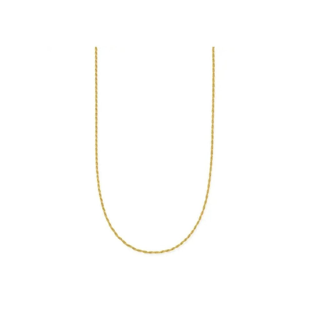 Gold On Silver Dainty Rope Chain Necklace