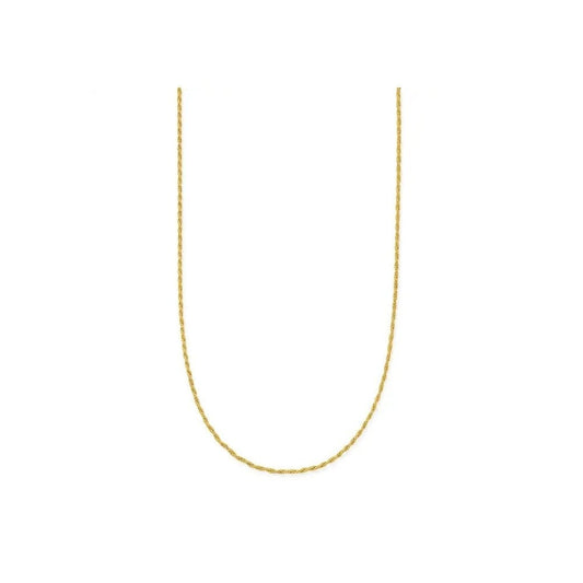Gold On Silver Dainty Rope Chain Necklace