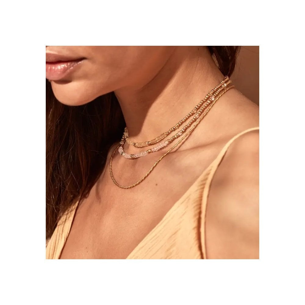 Gold On Silver Dainty Rope Chain Necklace