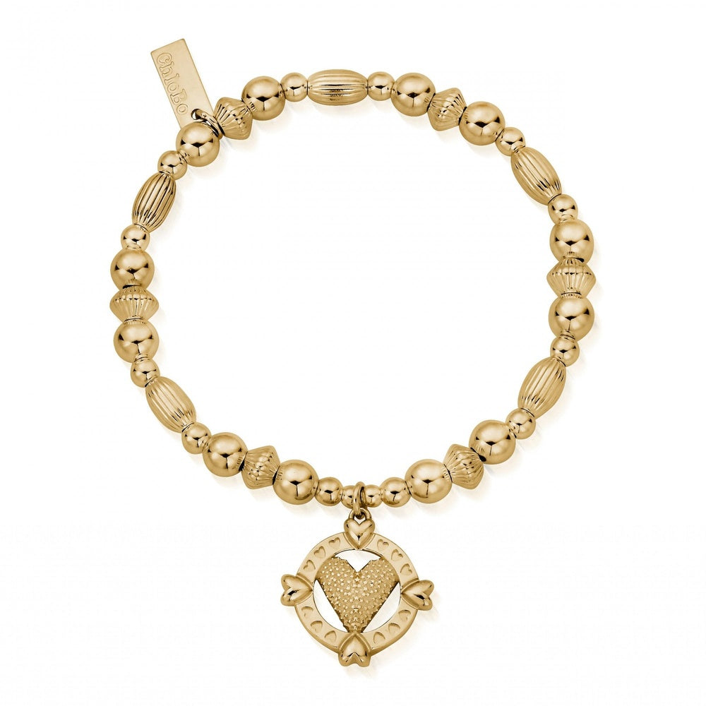 Gold On Silver Follow Your Heart Bracelet