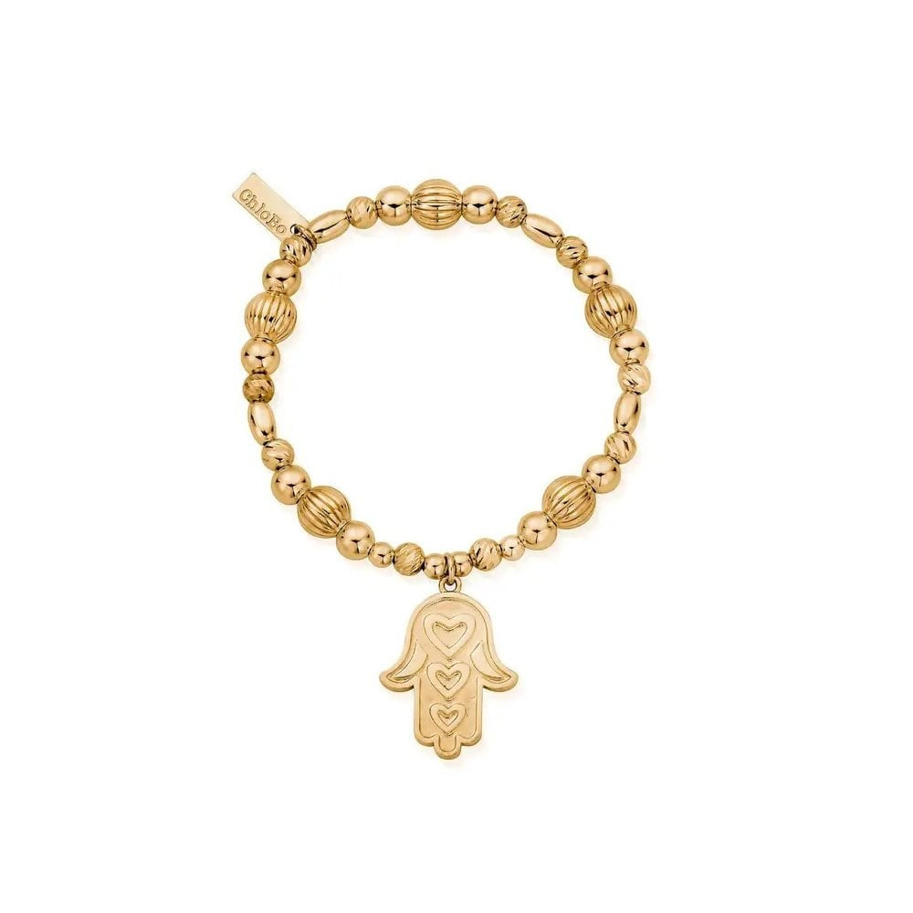 Gold On Silver Hand Of Love Bracelet