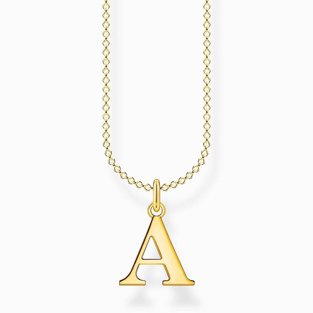 Gold On Silver Letter A to Z Pendant