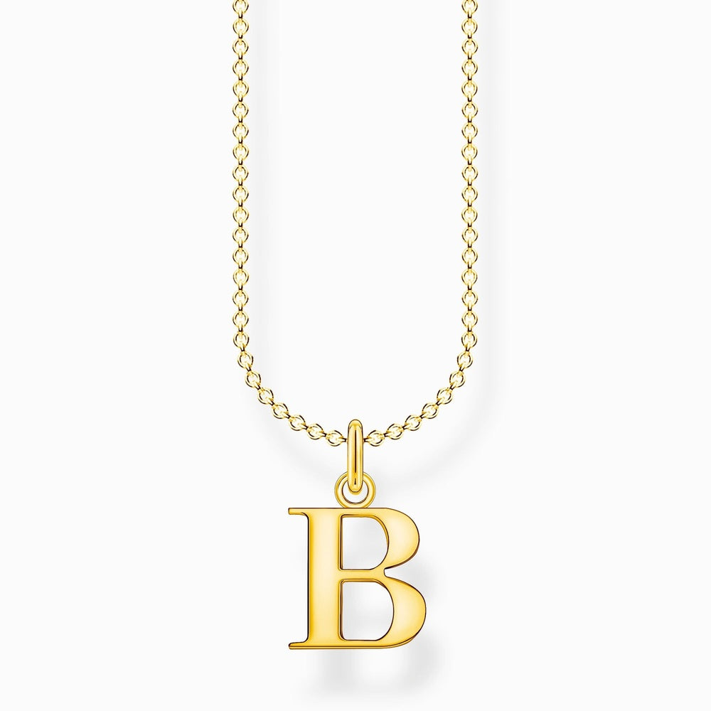 Gold On Silver Letter A to Z Pendant