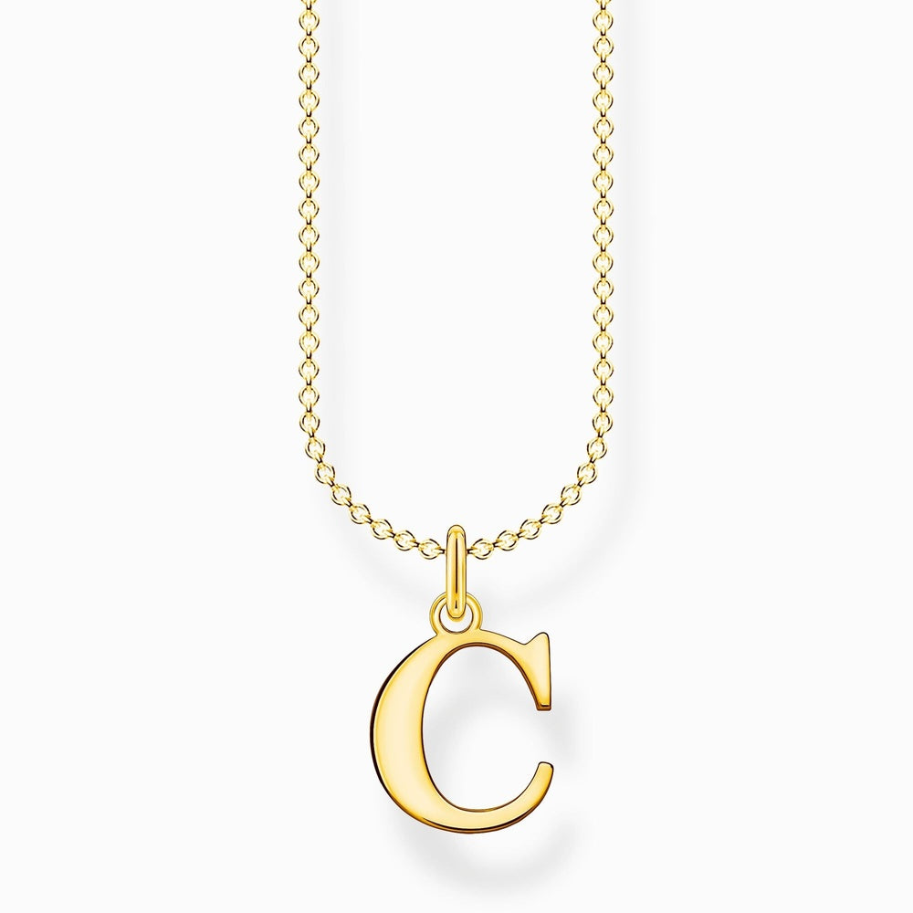 Gold On Silver Letter A to Z Pendant