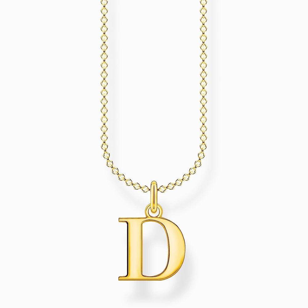 Gold On Silver Letter A to Z Pendant