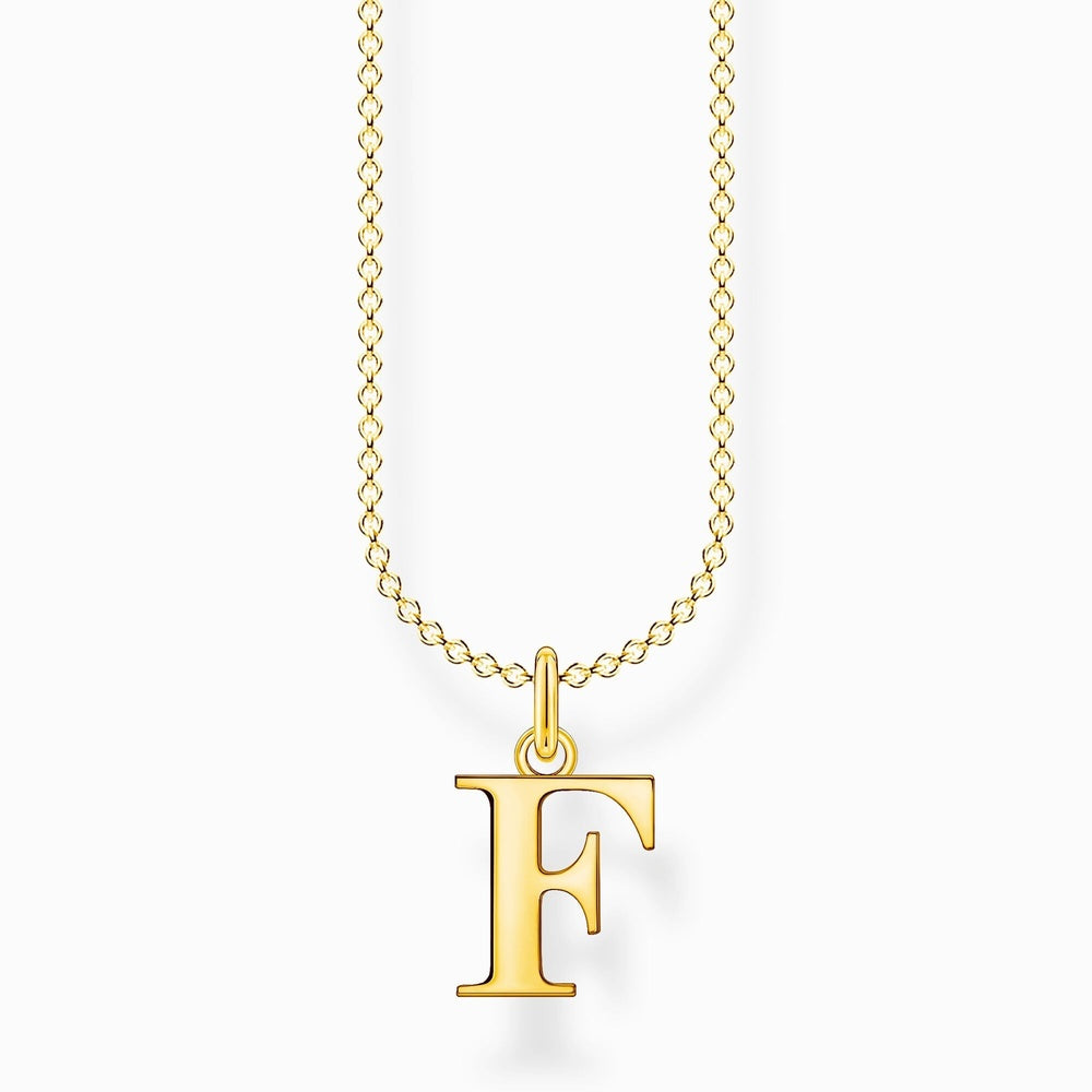 Gold On Silver Letter A to Z Pendant