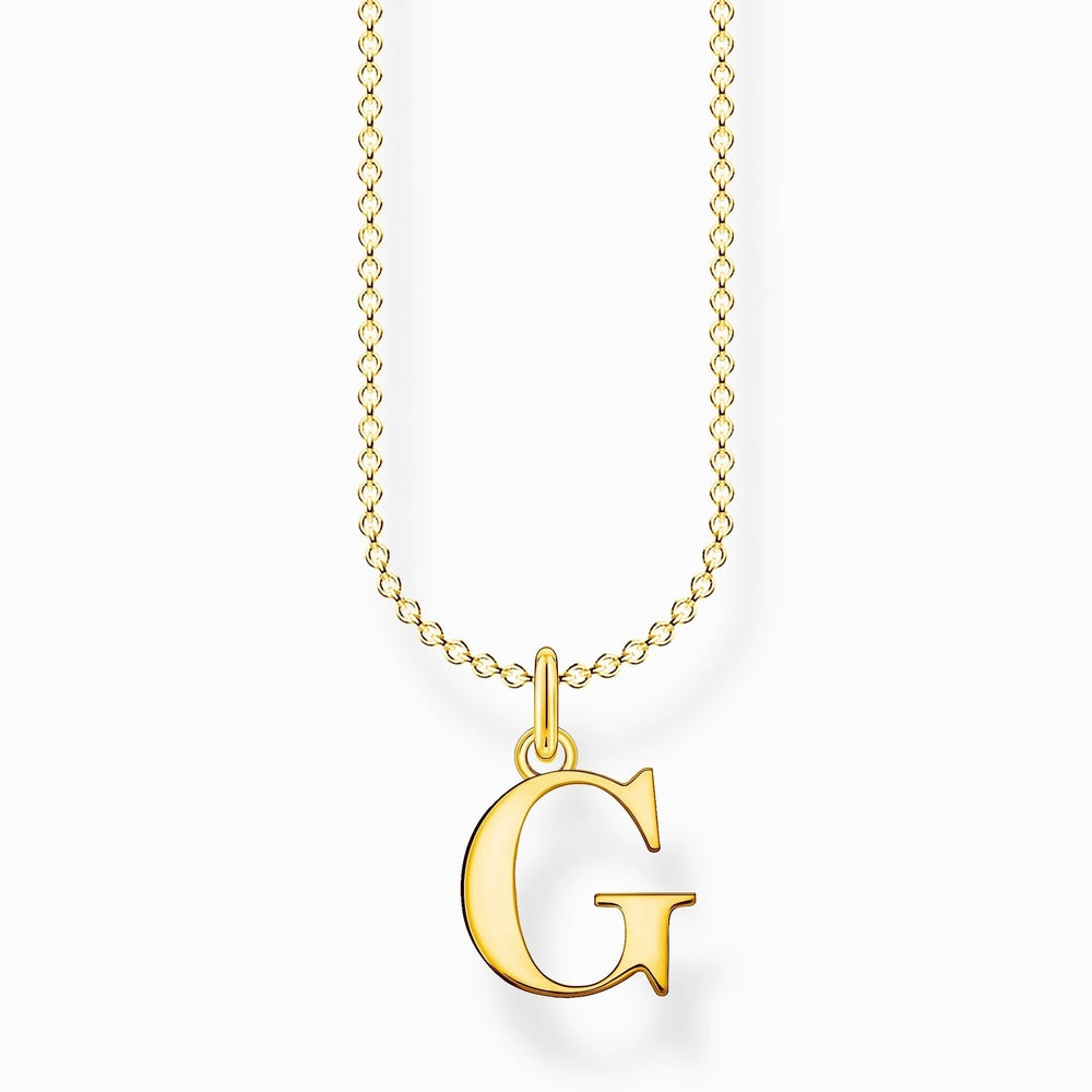 Gold On Silver Letter A to Z Pendant