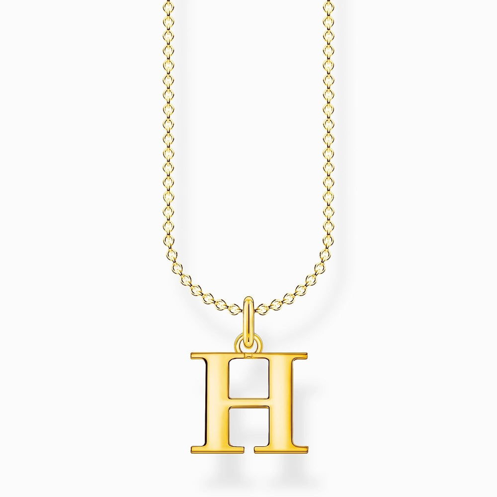 Gold On Silver Letter A to Z Pendant
