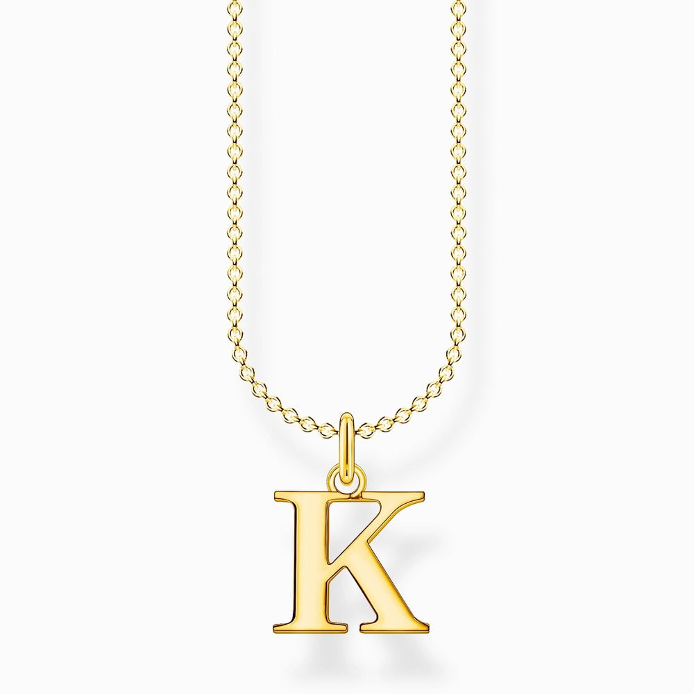 Gold On Silver Letter A to Z Pendant