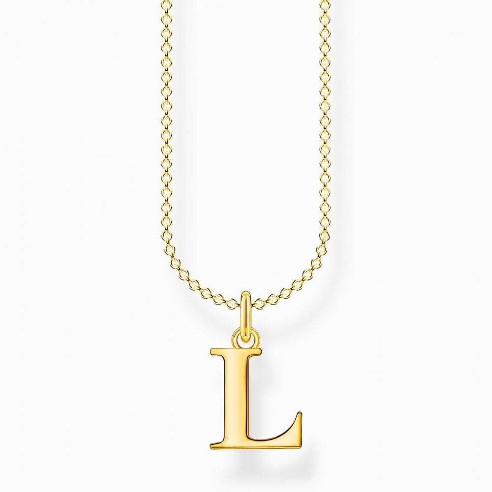 Gold On Silver Letter A to Z Pendant