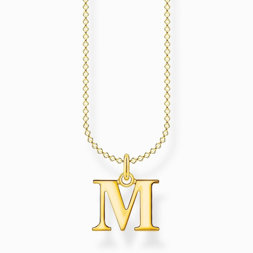 Gold On Silver Letter A to Z Pendant