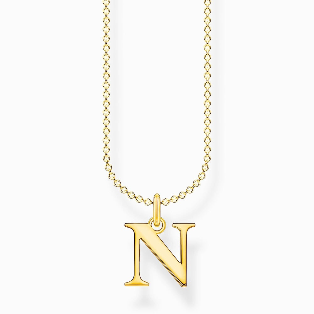 Gold On Silver Letter A to Z Pendant