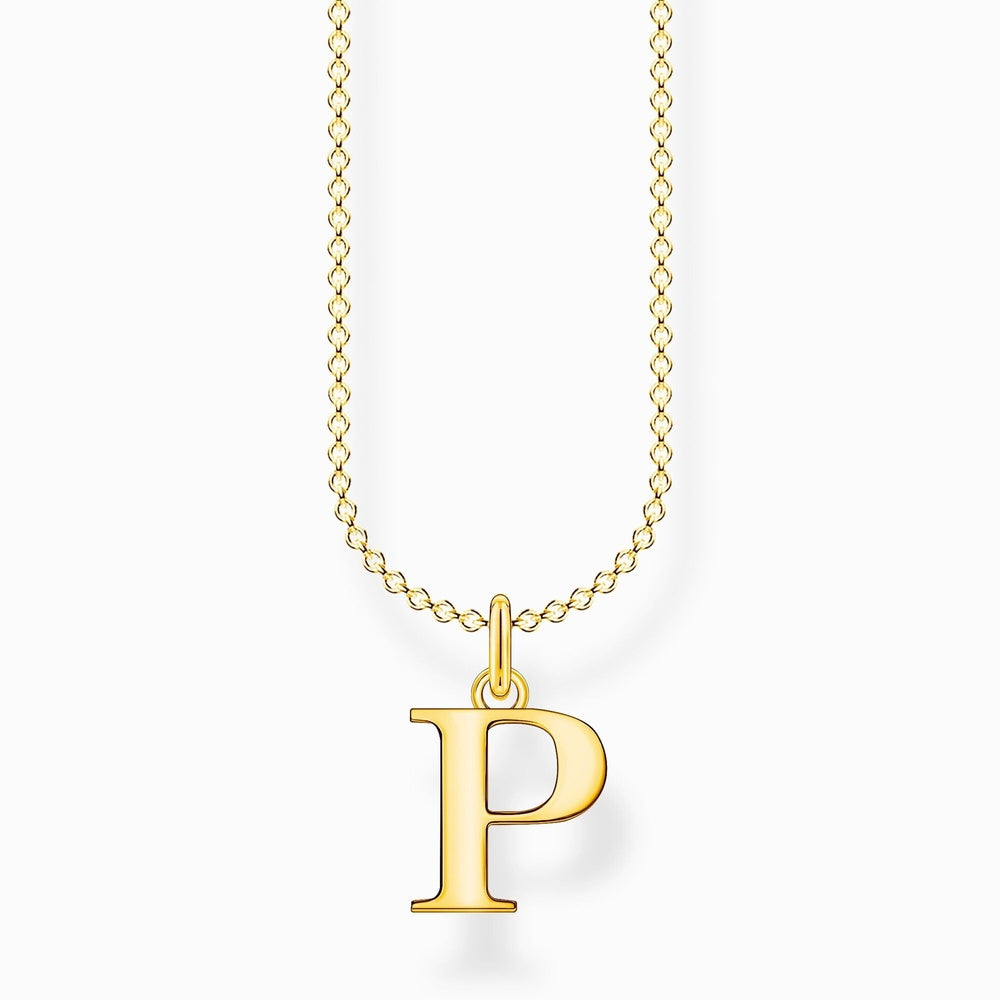 Gold On Silver Letter A to Z Pendant