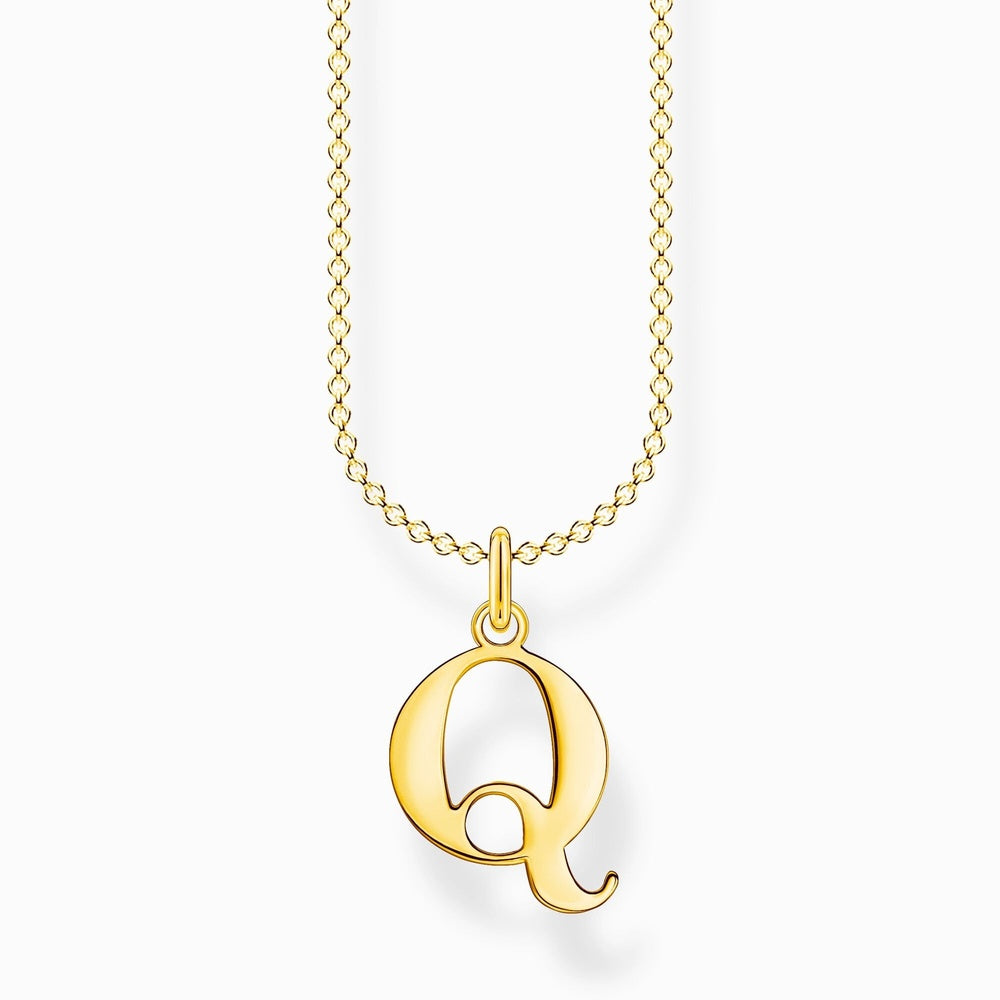 Gold On Silver Letter A to Z Pendant