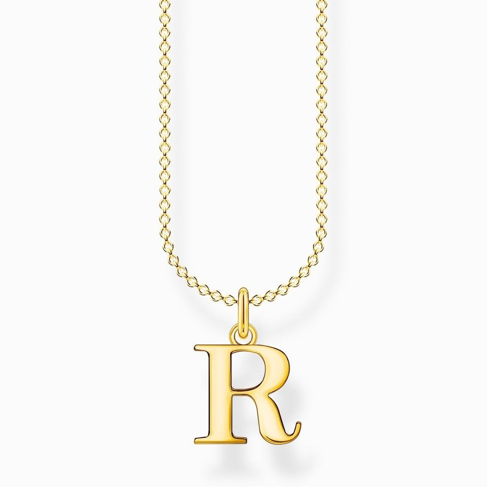 Gold On Silver Letter A to Z Pendant