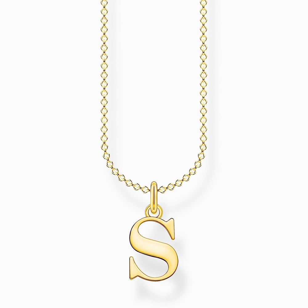 Gold On Silver Letter A to Z Pendant