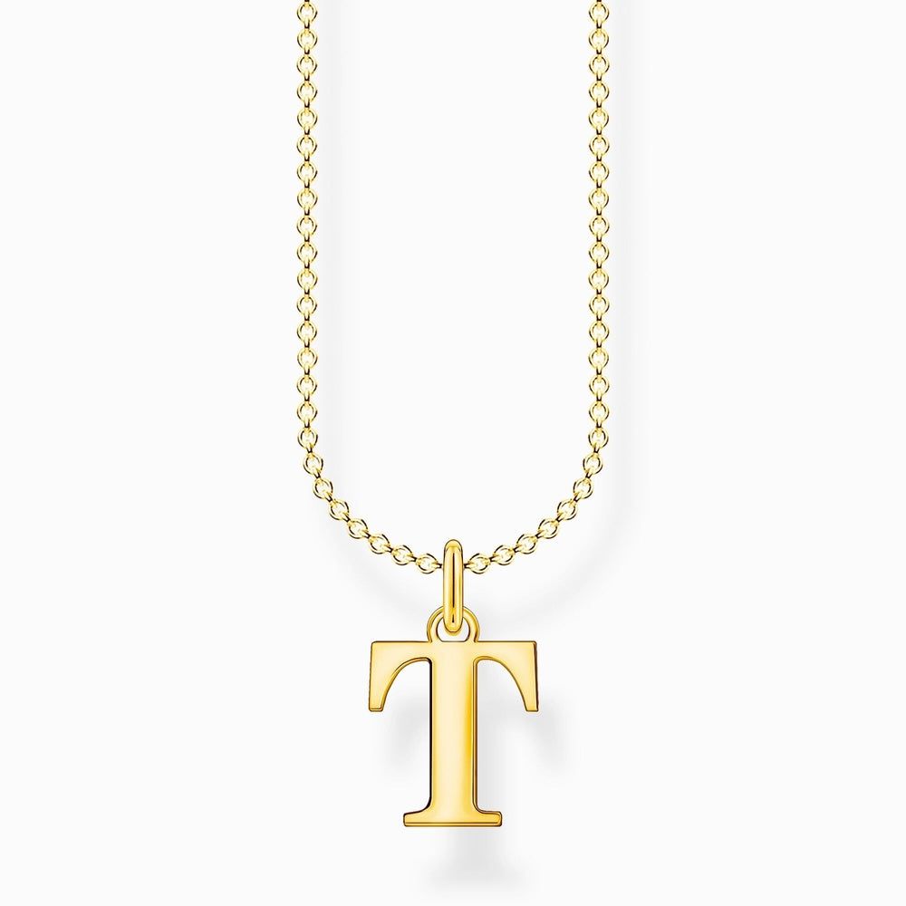 Gold On Silver Letter A to Z Pendant