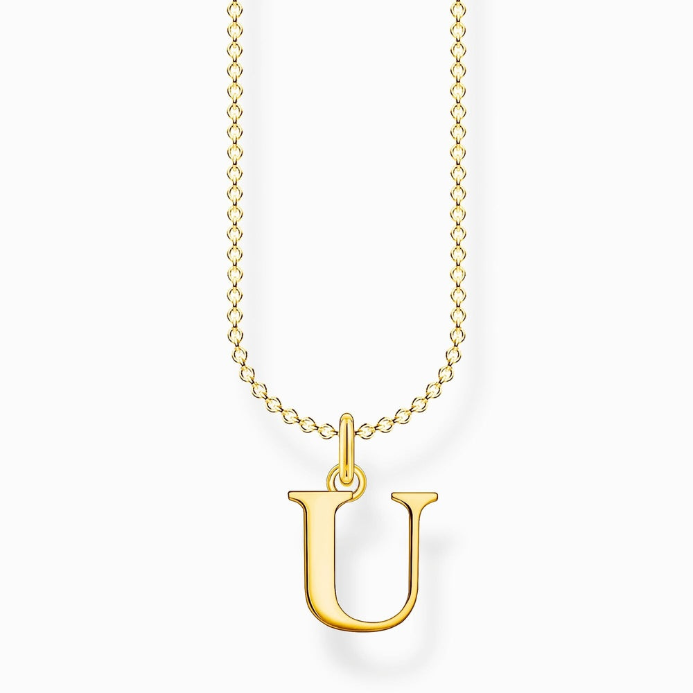 Gold On Silver Letter A to Z Pendant