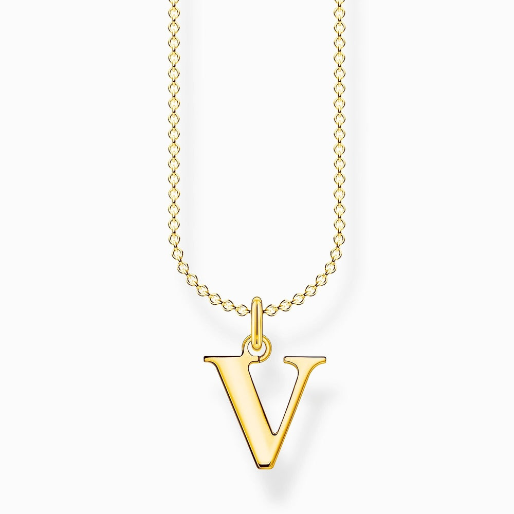 Gold On Silver Letter A to Z Pendant