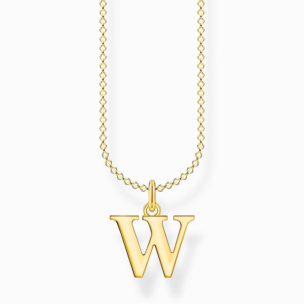 Gold On Silver Letter A to Z Pendant