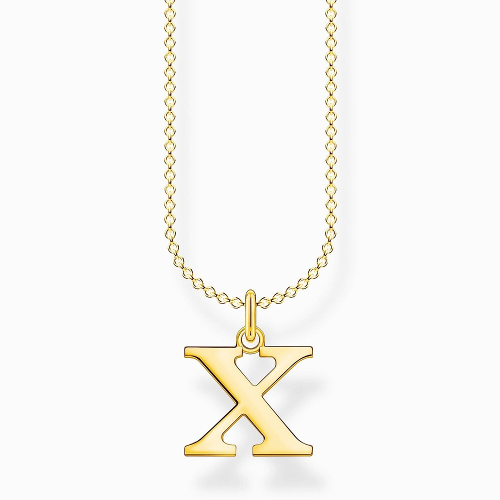 Gold On Silver Letter A to Z Pendant