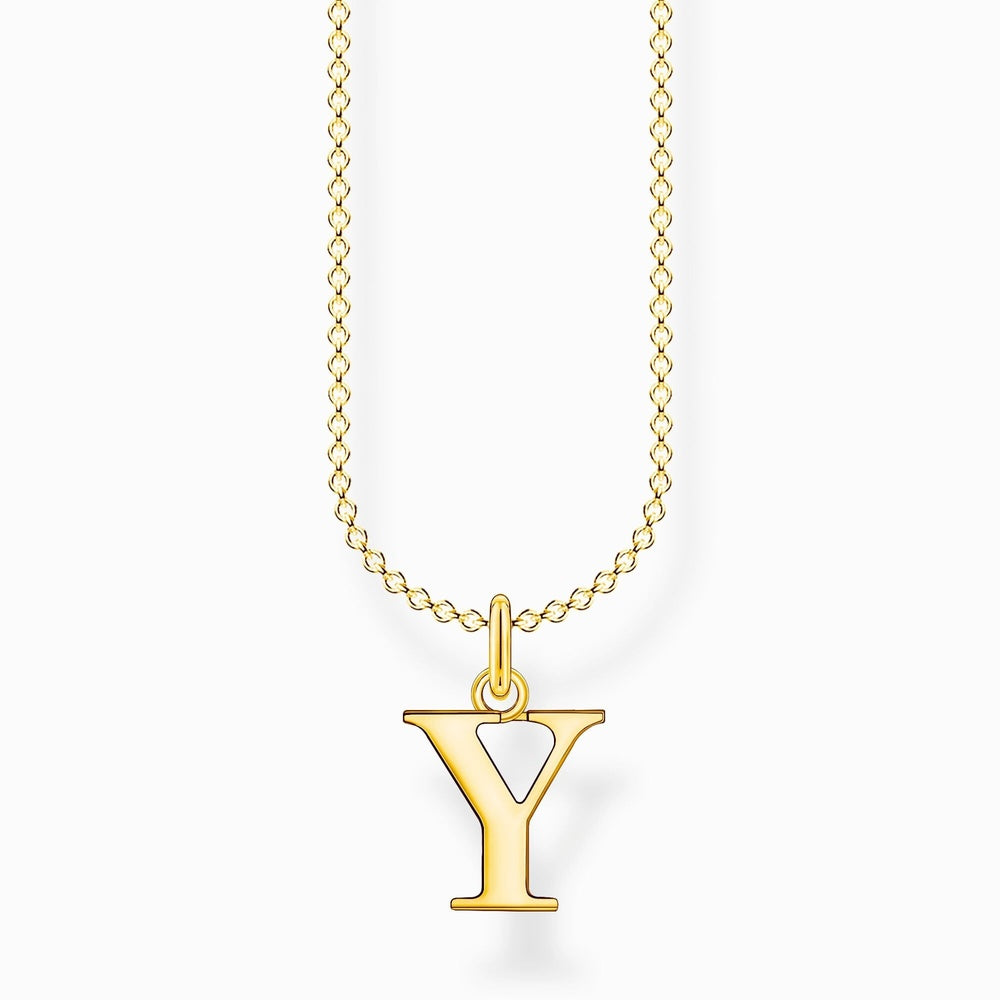 Gold On Silver Letter A to Z Pendant