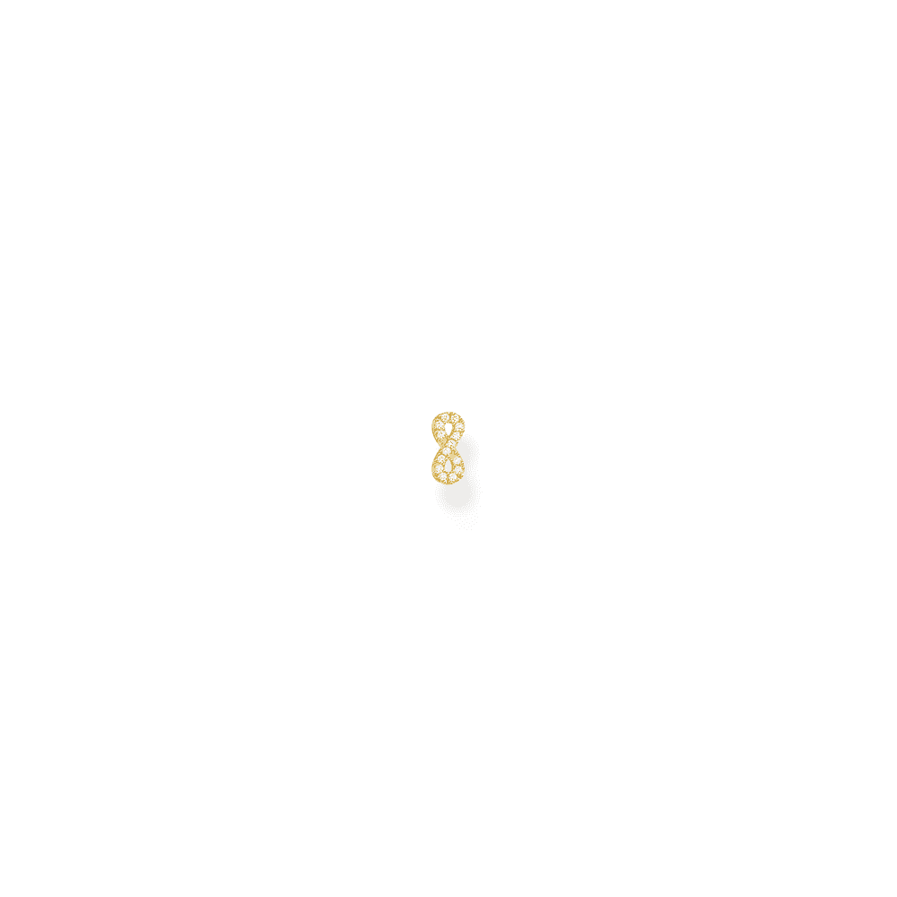 Gold on Silver Mini Infinity Stud Earrings