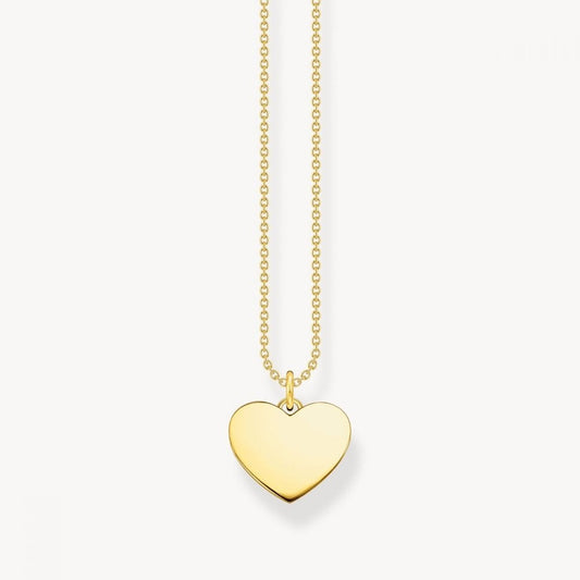 Gold on Silver Neckalce with Engravable Heart Pendant