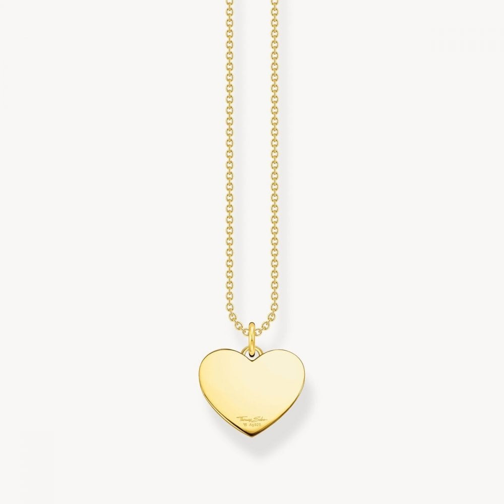 Gold on Silver Neckalce with Engravable Heart Pendant
