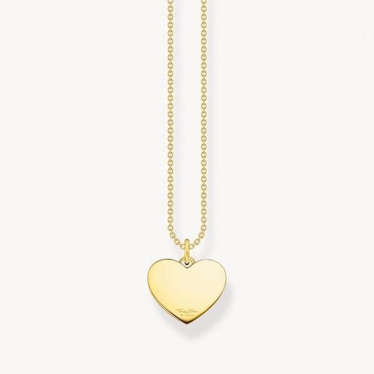 Gold on Silver Neckalce with Engravable Heart Pendant