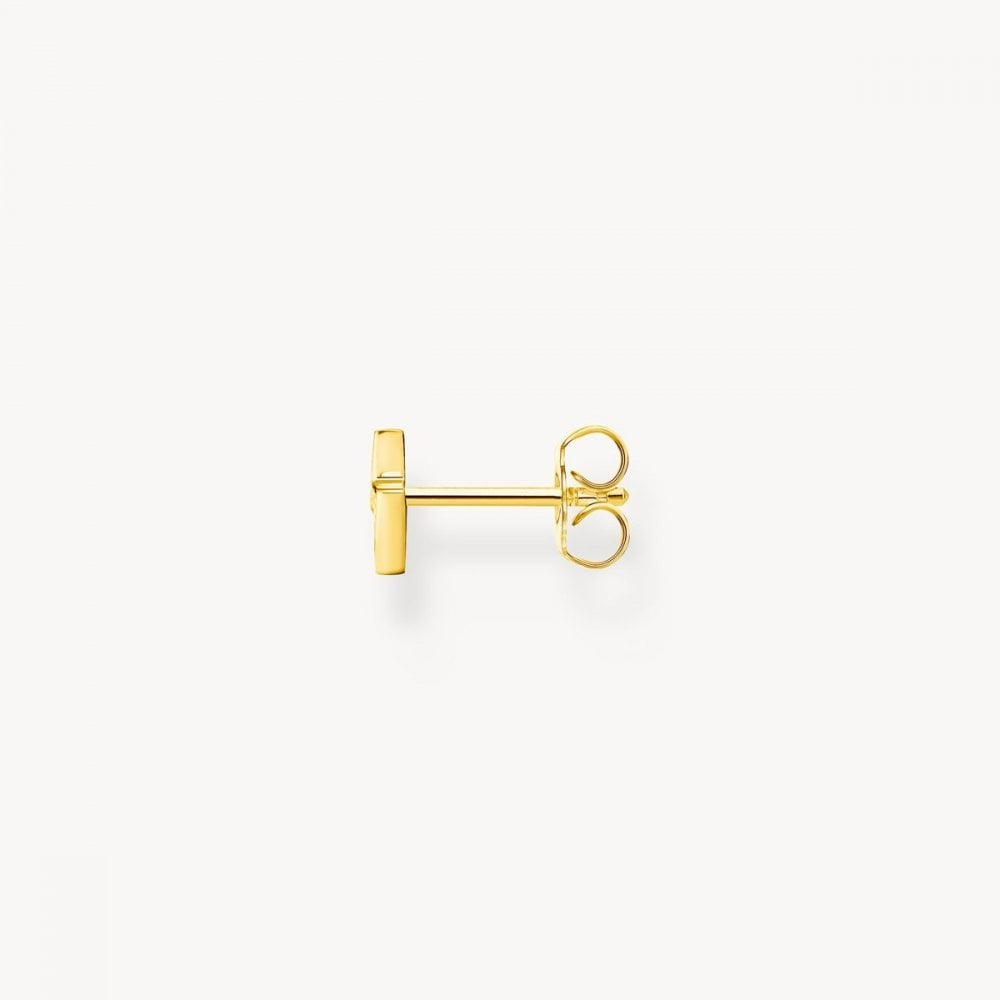 Gold on Silver Single Ear Stud Flash Gold
