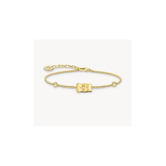 Gold-plated bracelet with HARIBO goldbear and zirconia