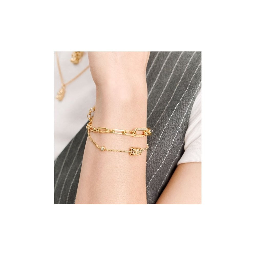 Gold-plated bracelet with HARIBO goldbear and zirconia