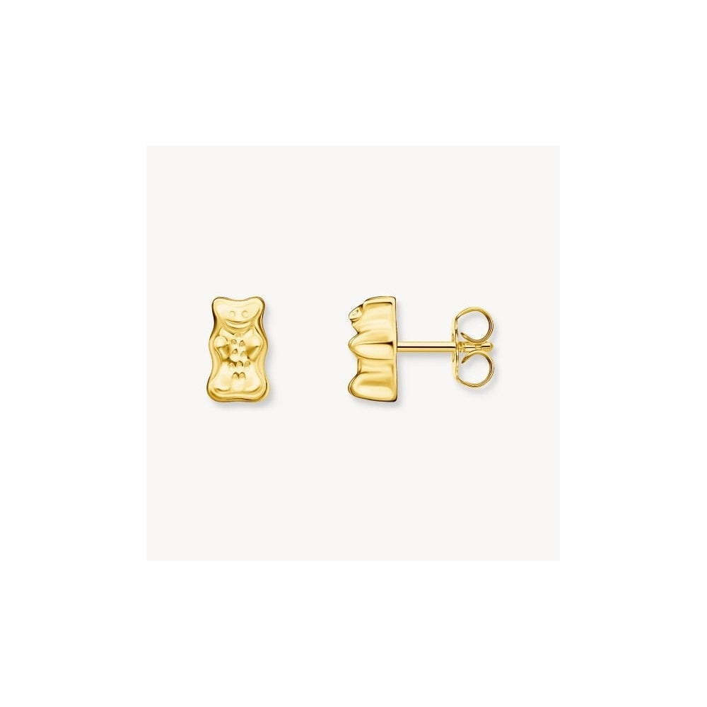 Gold-plated ear studs HARIBO goldbear