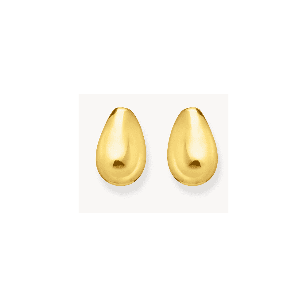 Gold-plated earrings in drop shape
