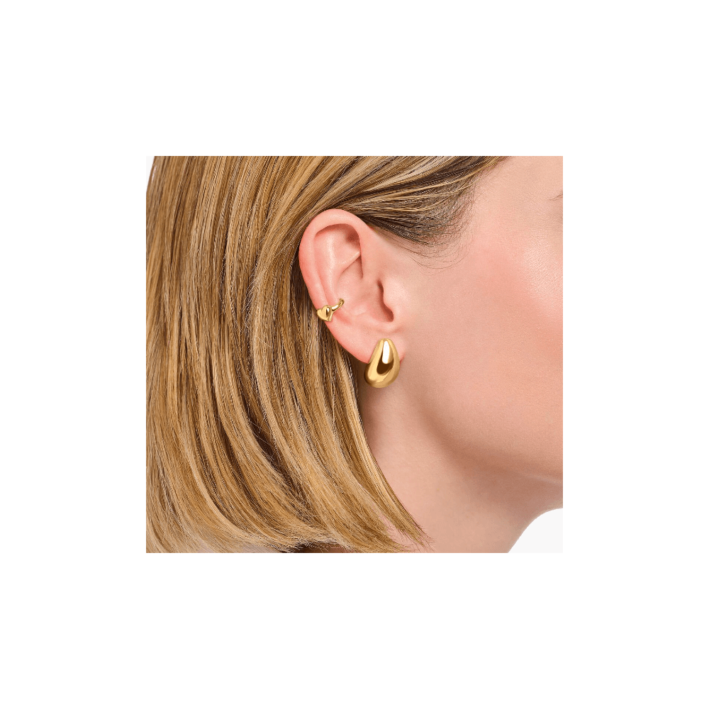 Gold-plated earrings in drop shape