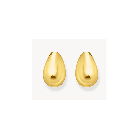 Gold-plated earrings in drop shape