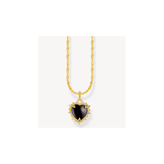 Gold-plated necklace with pendant Heart Romance