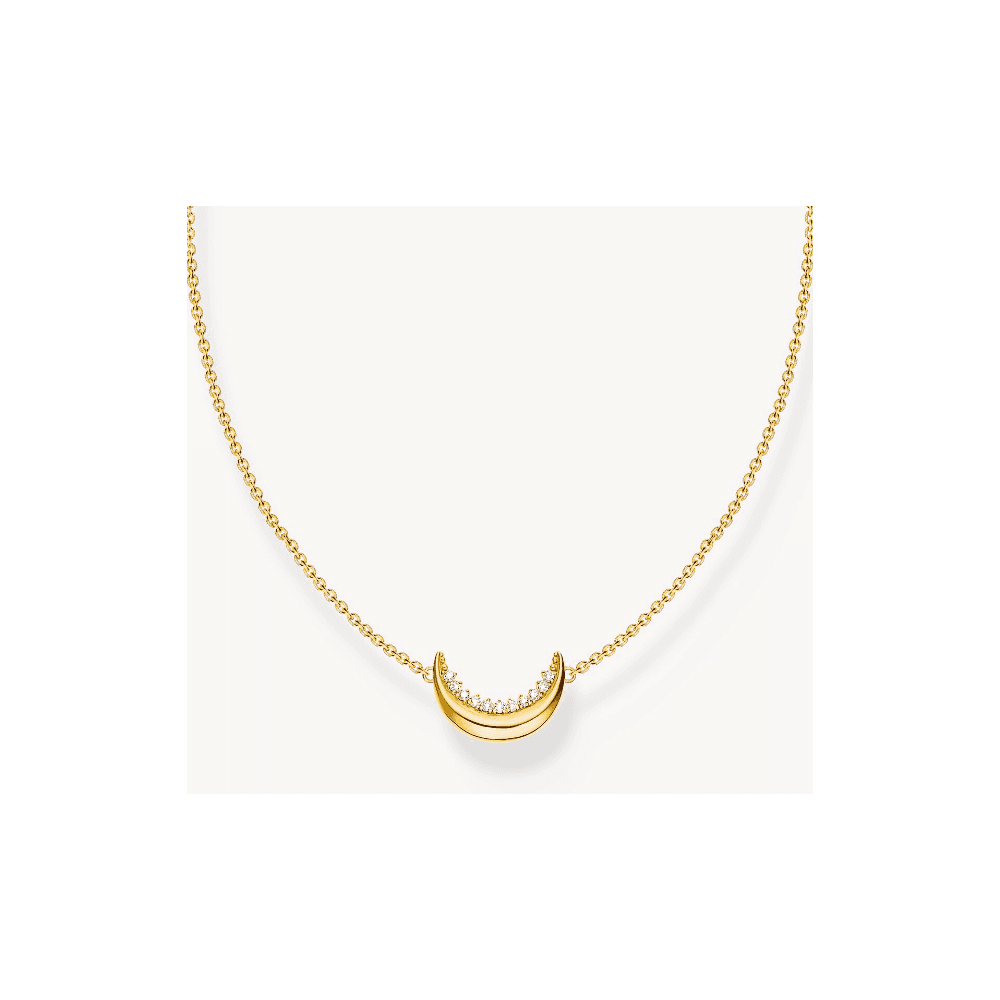 Gold-plated necklace with pendant Moon Romance