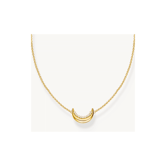 Gold-plated necklace with pendant Moon Romance