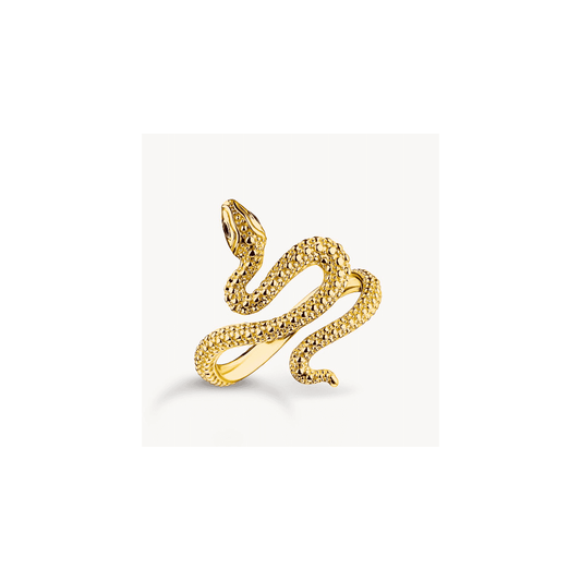 Gold-plated snake ring Tempting Romance