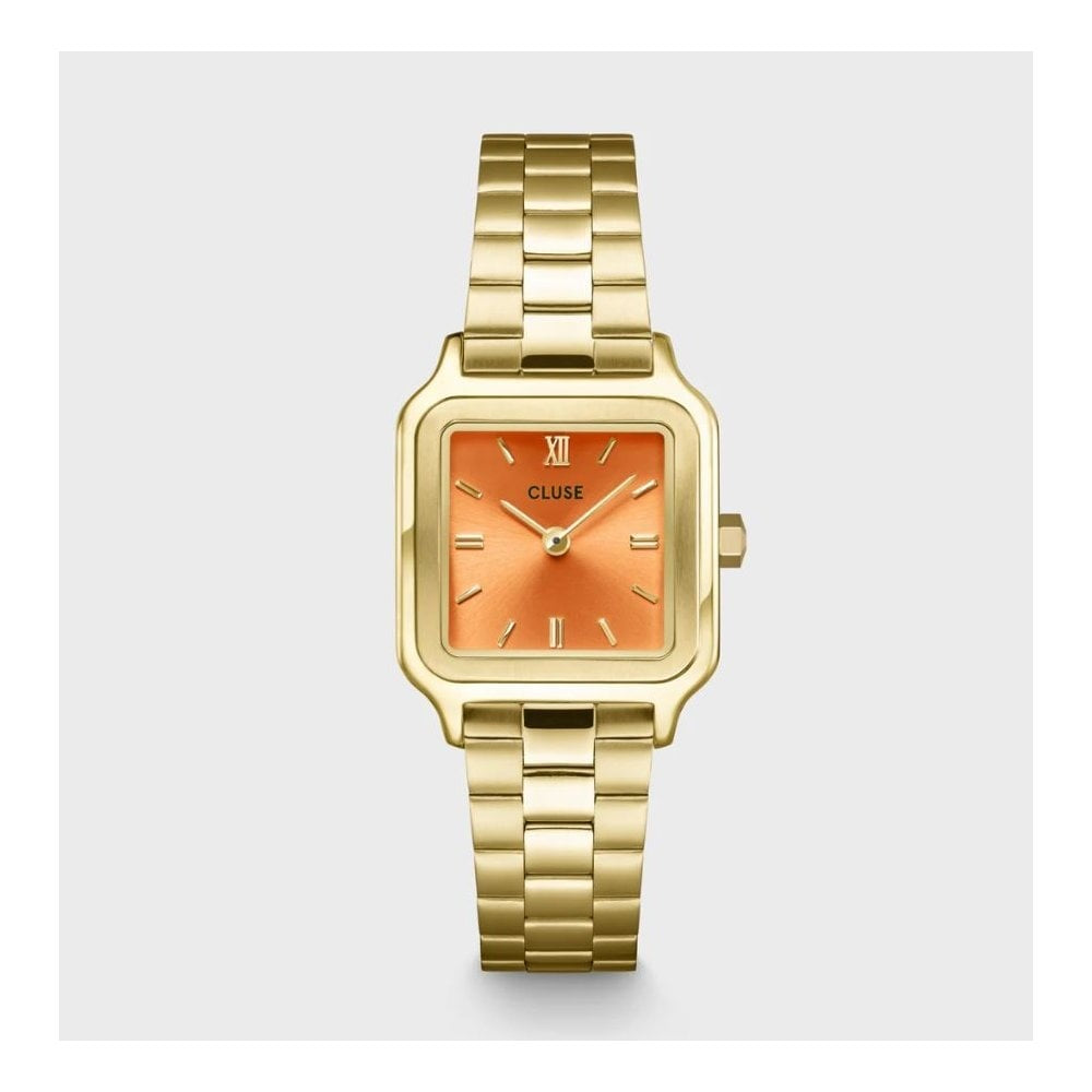 Gracieuse Petite, Apricot Dial, Ladies Gold Stainless Steel Watch