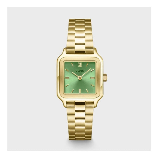 Gracieuse Petite, Light Green Dial, Ladies Gold Stainless Steel Watch