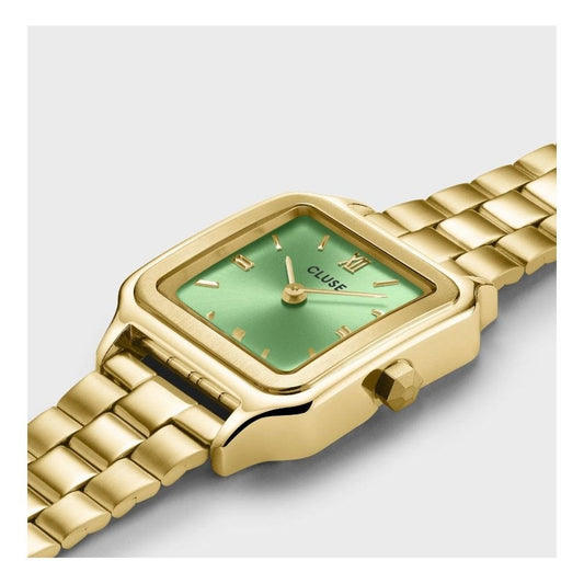 Gracieuse Petite, Light Green Dial, Ladies Gold Stainless Steel Watch