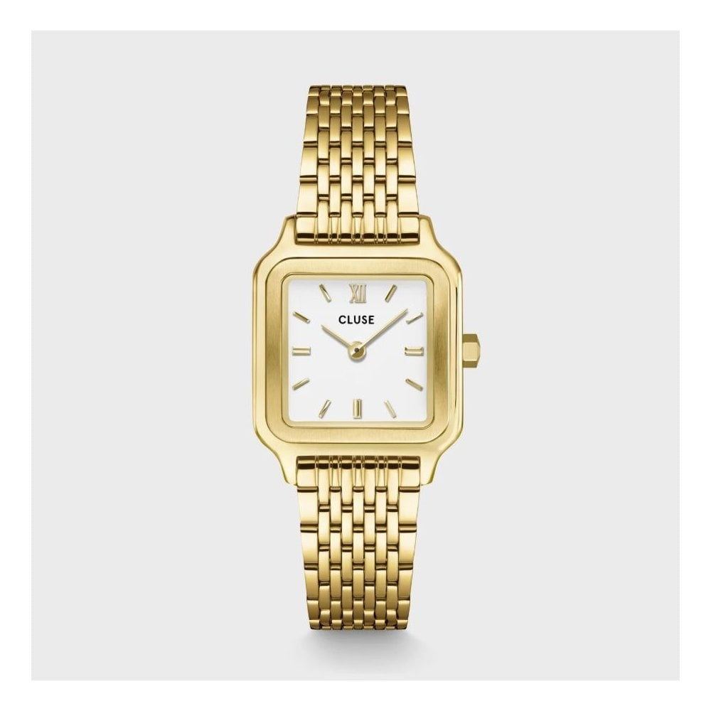 Gracieuse Petite, White Dial, Ladies Gold Stainless Steel Watch