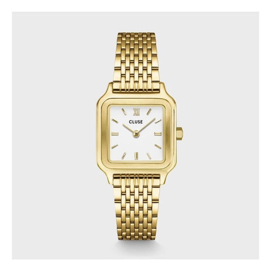 Gracieuse Petite, White Dial, Ladies Gold Stainless Steel Watch