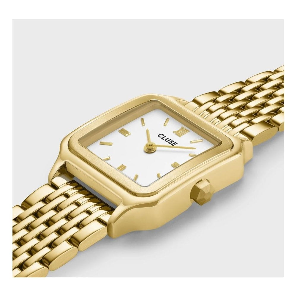 Gracieuse Petite, White Dial, Ladies Gold Stainless Steel Watch